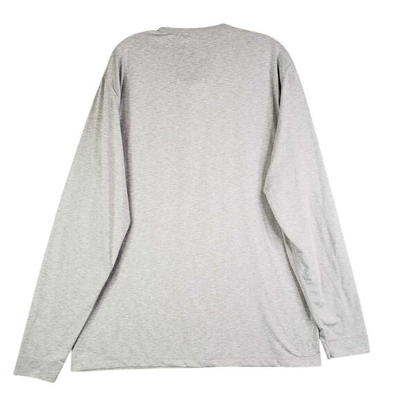 Vuori Henley Shirt Mens Large ? Gray Long Sleeve Performance Stretch Athletic - Picture 3 of 8